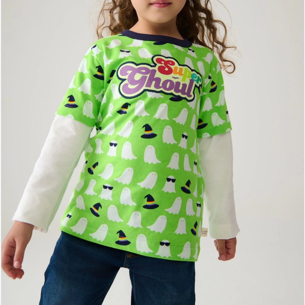 NEW next | Super Ghoul Kids Green and White Shirt | 3-4 years